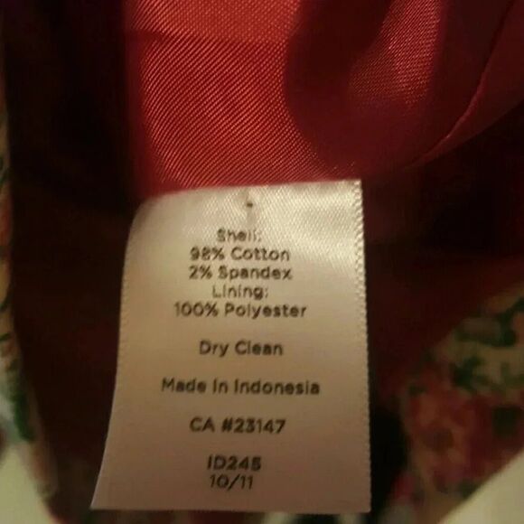 Talbots Floral Jacquard Blazer Size 4 - Picture 3 of 12